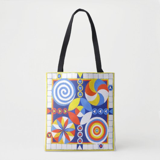 Colorful, Fun and Playable Game Board Tote Bag トートバッグ (正面)
