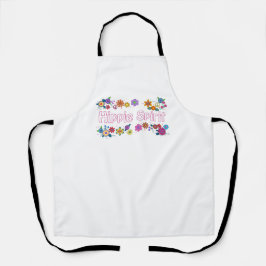 Colorful Fun Flowers Hippie Spirit エプロン