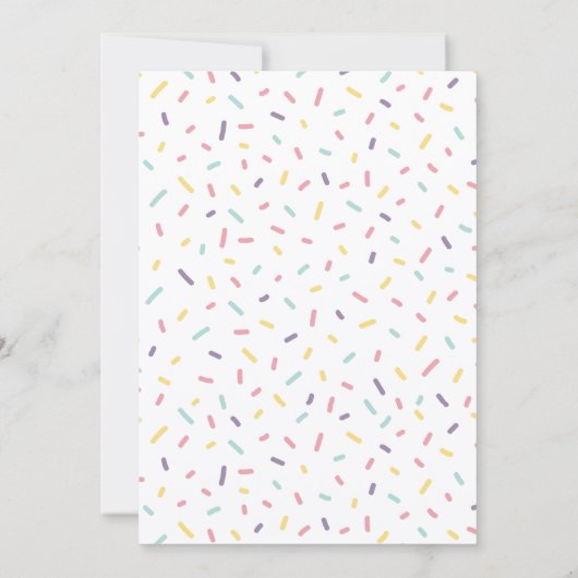 Colorful Fun playful birthday cake 招待状 (裏面)