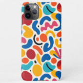 Colorful Funky Amorphous Shapes Art Pattern iPhoneケース (裏面)