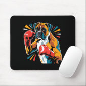 Colorful Funny Boxing Dog Lovers Kickboxing Boxer マウスパッド (マウス)