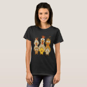 Colorful Funny Eagerlys Chicken Art Crazy Chickens Tシャツ (正面フル)