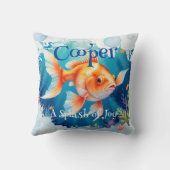 Colorful Funny Goldenfish Pet Fans  クッション (裏面)