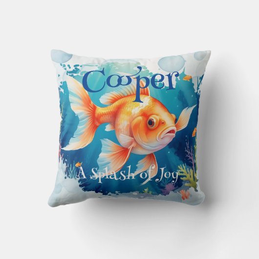 Colorful Funny Goldenfish Pet Fans  クッション (裏面)