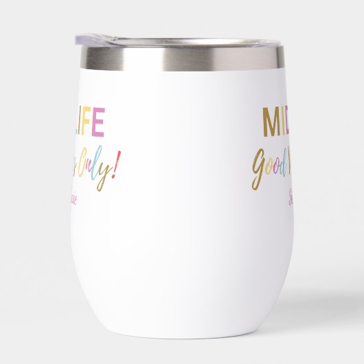 Colorful Funny Midlife Good Vibes 50th Birthday (右面)