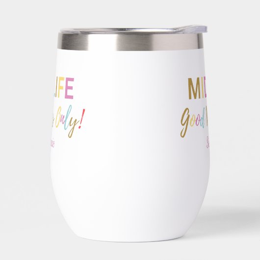 Colorful Funny Midlife Good Vibes 50th Birthday (左面)