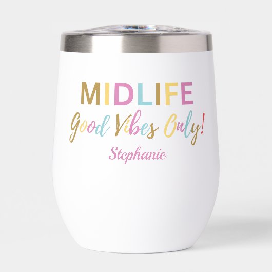 Colorful Funny Midlife Good Vibes 50th Birthday (正面)