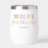 Colorful Funny Midlife Good Vibes 50th Birthday (背面)