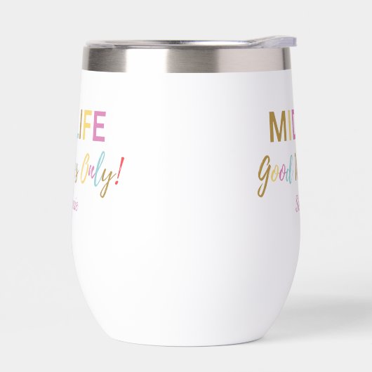 Colorful Funny Midlife Good Wines 50th Birthday (左面)