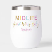 Colorful Funny Midlife Good Wines 50th Birthday (背面)