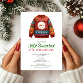 Colorful Funny Ugly Sweater Xmas Invitation 招待状