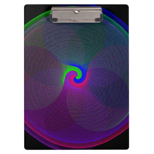 Colorful Fused Center Geometric Clipboard クリップボード (正面)