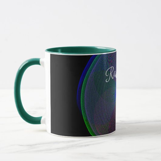 Colorful Fused Center Geometric Coffee Mug マグカップ (左)