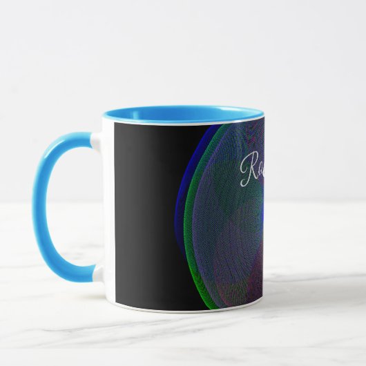 Colorful Fused Center Geometric Coffee Mug マグカップ (左)