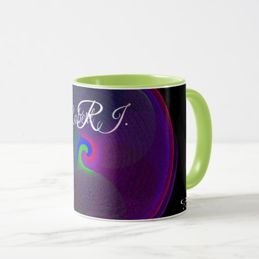 Colorful Fused Center Geometric Coffee Mug マグカップ (正面右)