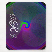 Colorful Fused Center Geometric Mouse Pad マウスパッド (正面)