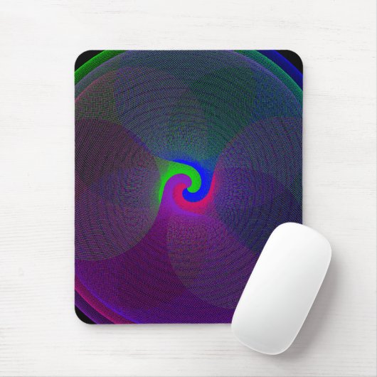Colorful Fused Center Geometric Mouse Pad マウスパッド (マウス)