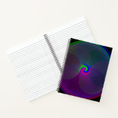 Colorful Fused Center Geometric Spiral Notebook ノートブック (内部)