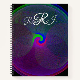 Colorful Fused Center Geometric Spiral Notebook ノートブック