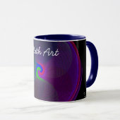 Colorful Fused Geometric Math Art Coffee Mug マグカップ (正面右)