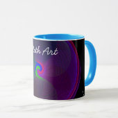 Colorful Fused Geometric Math Art Coffee Mug マグカップ (正面右)