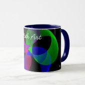 Colorful Fusion Geometric Math Art Coffee Mug マグカップ (正面右)