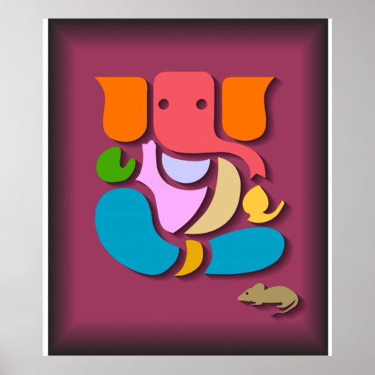 Colorful Ganesha ポスター (正面)