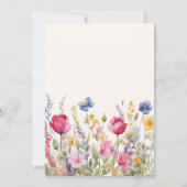 Colorful Garden Boho Wildflower On Pearl 招待状 (裏面)