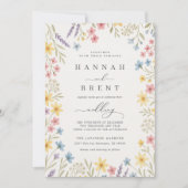 Colorful Garden Floral Wedding Invitation 招待状 (正面)