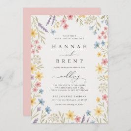 Colorful Garden Floral Wedding Invitation 招待状