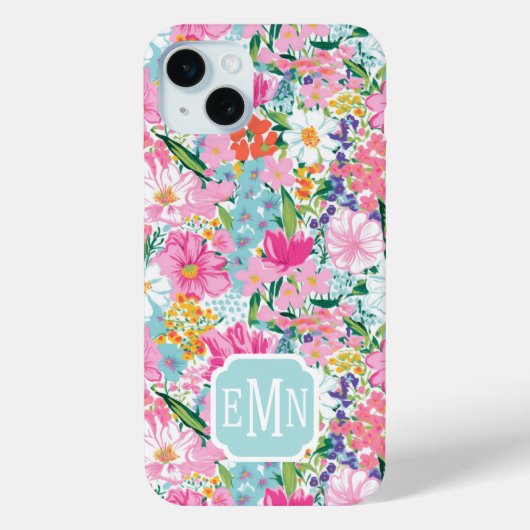 Colorful Garden Monogrammed Case-Mate iPhoneケース (裏面)