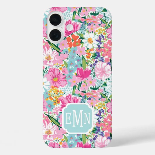 Colorful Garden Monogrammed Case-Mate iPhoneケース (裏面)