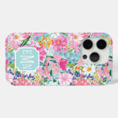 Colorful Garden Monogrammed Case-Mate iPhoneケース (裏面 (横))