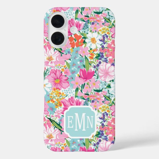 Colorful Garden Monogrammed Case-Mate iPhoneケース (裏面)
