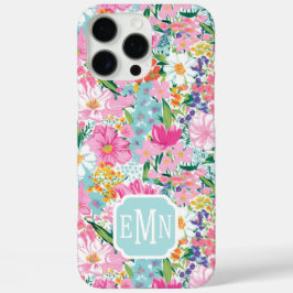 Colorful Garden Monogrammed iPhone 16 Pro Maxケース