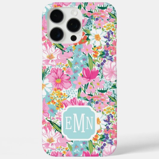 Colorful Garden Monogrammed Case-Mate iPhoneケース (裏面)