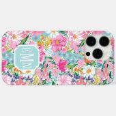 Colorful Garden Monogrammed Case-Mate iPhoneケース (裏面 (横))