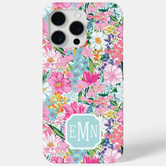 Colorful Garden Monogrammed Case-Mate iPhoneケース (裏面)