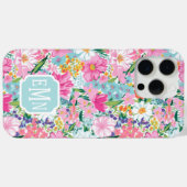 Colorful Garden Monogrammed Case-Mate iPhoneケース (裏面 (横))