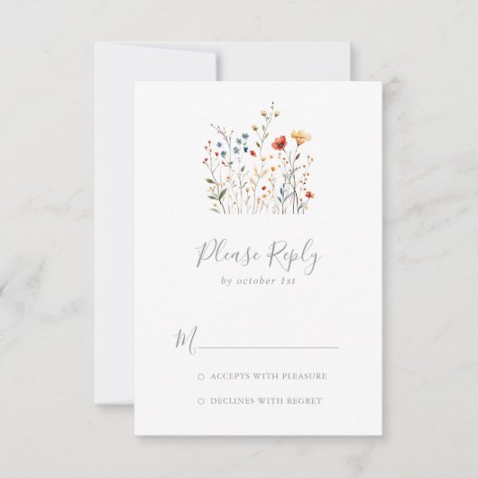 Colorful Garden wildflower RSVP (正面)