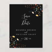 Colorful Garden wildflower Save the Date ポストカード (正面)