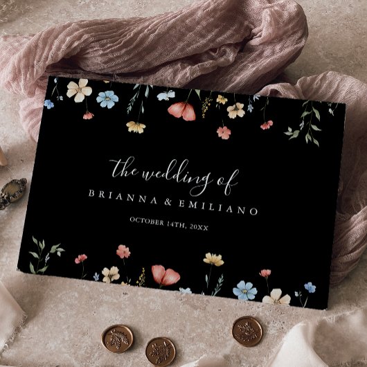 Colorful Garden Wildflower Wedding ゲストブック