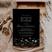 Colorful Garden wildflower Wedding Breakfast 招待状