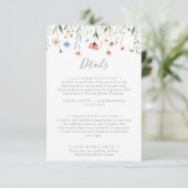 Colorful Garden wildflower Wedding Details エンクロージャーカード (スタンド正面)