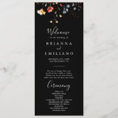 Colorful Garden wildflower Wedding Program プログラム (正面)