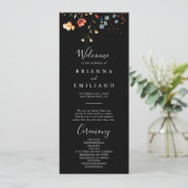 Colorful Garden wildflower Wedding Program プログラム (スタンド正面)