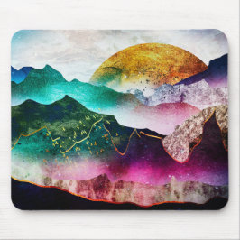 Colorful Gemstone Mountains マウスパッド