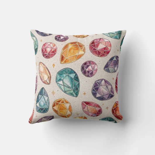 Colorful Gemstone Pattern (1) クッション (裏面)