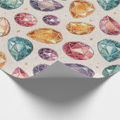 Colorful Gemstone Pattern (1) ラッピングペーパー (角)