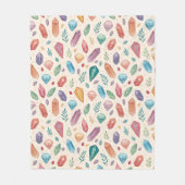 Colorful Gemstone Pattern (2) フリースブランケット (正面)